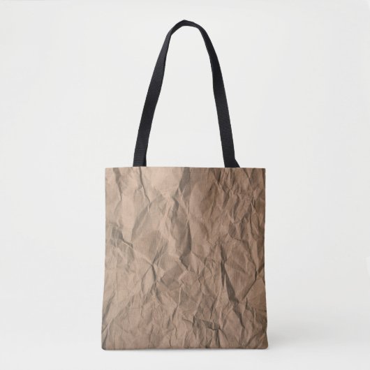 Bruin ruw gemalen kringlooppapiertextuur tote bag (Voorkant)