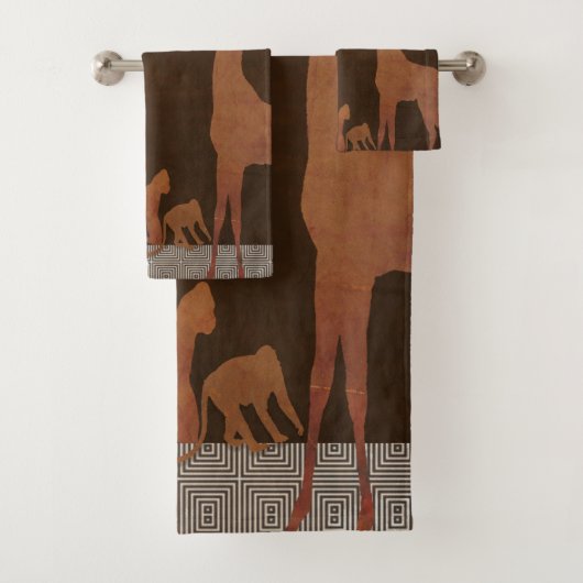 Bruin Safari Oerwoud dierentuin Bad Handdoek (Insitu)