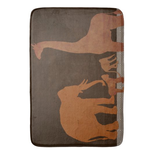 Bruin Safari Oerwoud dierentuin Badmat (Voorkant Verticaal)