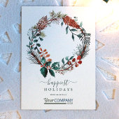 Bruin, Sage Groen Logo Pinecones Bedrijf Kerst Kaart