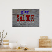 Bruin Saloon Poster (Keuken)