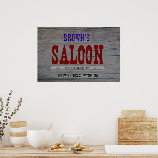 Bruin Saloon Poster (Keuken)