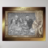 Bruin Satijn Bow Lijst Creëer Uw Eigen Foto Poster (Voorkant)