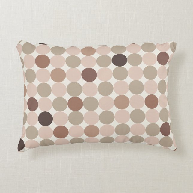 Bruin Scandinavisch geometrisch accentkussen Accent Kussen (Voorkant)