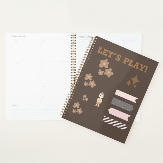 Bruin schattige planner (Display)