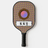 Bruin schijflint door Kenneth Yoncich Pickleball Paddle (Achterkant)