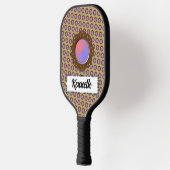 Bruin schijflint door Kenneth Yoncich Pickleball Paddle (Links)