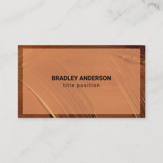 Bruin schilderen visitekaartje (Voorkant)