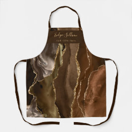 Bruin schort voor schoonheidsberoepen