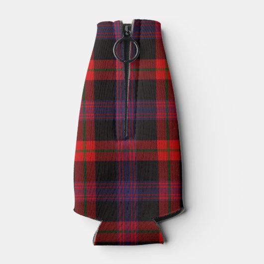 Bruin Schots Clan Tartan Plaid Patroon Flesjeskoeler (Achterkant)