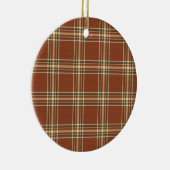 Bruin Schotse Plaid Ornament (Rechts)