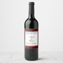 Bruin Scottish Wedding Wine Label