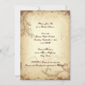  bruin scrollblad beige vrijgezellenfeest kaart (Voorkant)