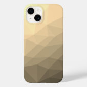 Bruin sepia Gradient Geometrisch Mesh Patroon Case-Mate iPhone Case (Achterkant)