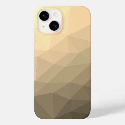 Bruin sepia Gradient Geometrisch Mesh Patroon Case-Mate iPhone Case (Achterkant)