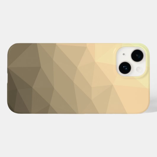 Bruin sepia Gradient Geometrisch Mesh Patroon Case-Mate iPhone Case (Achterkant (horizontaal))