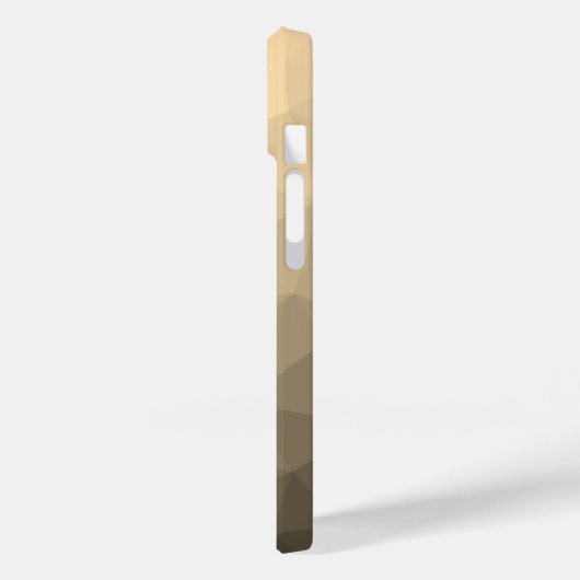 Bruin sepia Gradient Geometrisch Mesh Patroon Case-Mate iPhone Case (Achterkant / Links)