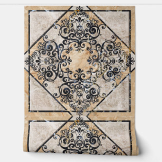 Bruin Sepia Tegel 4 Behang