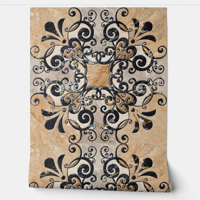  Bruin Sepia  Tegel 7 Behang (Afrollen)