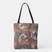 Bruin Shell Pattern Vrouwen Tas (Achterkant)