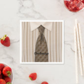 Bruin Shirt en Stropdas Mannen Suit Napkins Servet (Insitu)
