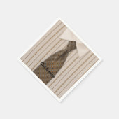 Bruin Shirt en Stropdas Mannen Suit Napkins Servet (Hoek)