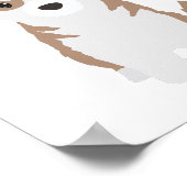 Bruin Siberisch Husky Puppy Kinder Kamer Decor Pos Poster (Hoek)