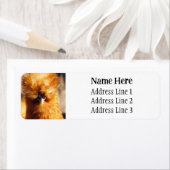 Bruin Silkie Huisdier Kip Retouradres Etiket (Insitu)