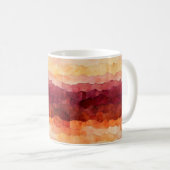 Bruin Sinaasappel Abstract patroon Koffiemok (Voorkant rechts)