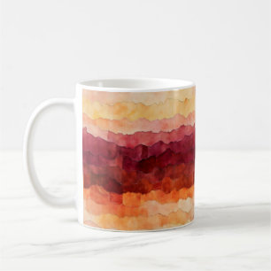 Bruin Sinaasappel Abstract patroon Koffiemok