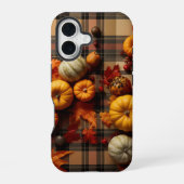 BRUIN SINAASAPPEL GEEL HERFST PLAID PATTERN & PUMP iPhone 16 HOESJE (Achterkant)