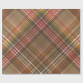 BRUIN SINAASAPPEL GOUDEN TAN AUTUMN PLAID PATTERN CADEAUPAPIER (Vlak)