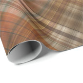 BRUIN SINAASAPPEL GOUDEN TAN AUTUMN PLAID PATTERN CADEAUPAPIER (Rol Hoek)