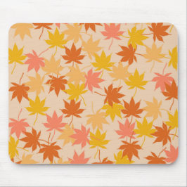 Bruin Sinaasappel herfst bloemblaadjes Y2K patroon Muismat