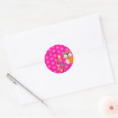 Bruin + Sinaasappel + Hot Roze Uil stickers (Envelop)