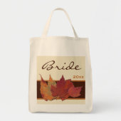 Bruin Sinaasappel Ivoor Gedroogde bladeren Bruid C Tote Bag (Voorkant)