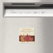 Bruin Sinaasappel Ivoor Gedroogde bladeren Bruilof Magneet (Insitu (Vaatwasser))