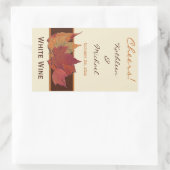 Bruin Sinaasappel Ivoor Gedroogde bladeren Bruilof Rechthoekige Sticker (Tas)