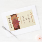 Bruin Sinaasappel Ivoor Gedroogde bladeren Bruilof Rechthoekige Sticker (Envelop)