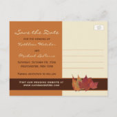 Bruin Sinaasappel ivoor Gedroogde bladeren Opslaan Aankondigingskaart (Achterkant)