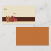 Bruin, Sinaasappel, Ivoor Gedroogde bladeren Place Plaatskaartje