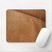 Bruin Sinaasappel Leather Look Texture Mousemat Muismat (Met muis)