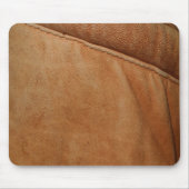 Bruin Sinaasappel Leather Look Texture Mousemat Muismat (Voorkant)