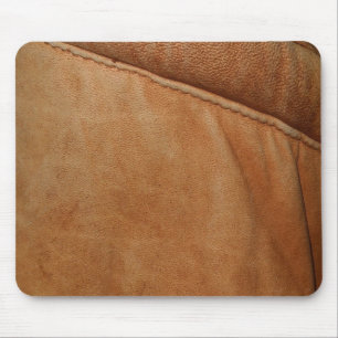 Bruin Sinaasappel Leather Look Texture Mousemat Muismat