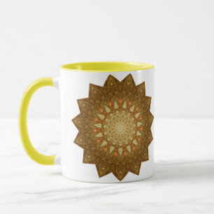 Bruin Sinaasappel Star Mandala Mok