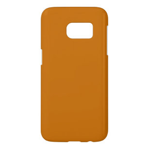 Bruin Sinaasappel (vaste kleur) Samsung Galaxy S7 Hoesje