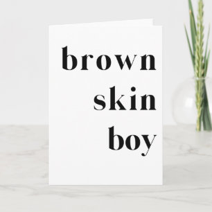 Bruin Skin Boy Melanin King Prince Birthday Gift Kaart