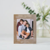 Bruin Snowflake Kerstmis Moderne Aangepaste foto (Staand voorkant)