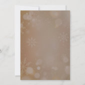 Bruin Snowflake Kerstmis Moderne Aangepaste foto (Achterkant)