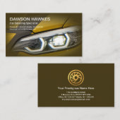 Bruin-sportkoplampen automatisch details visitekaartje (Voorkant / Achterkant)